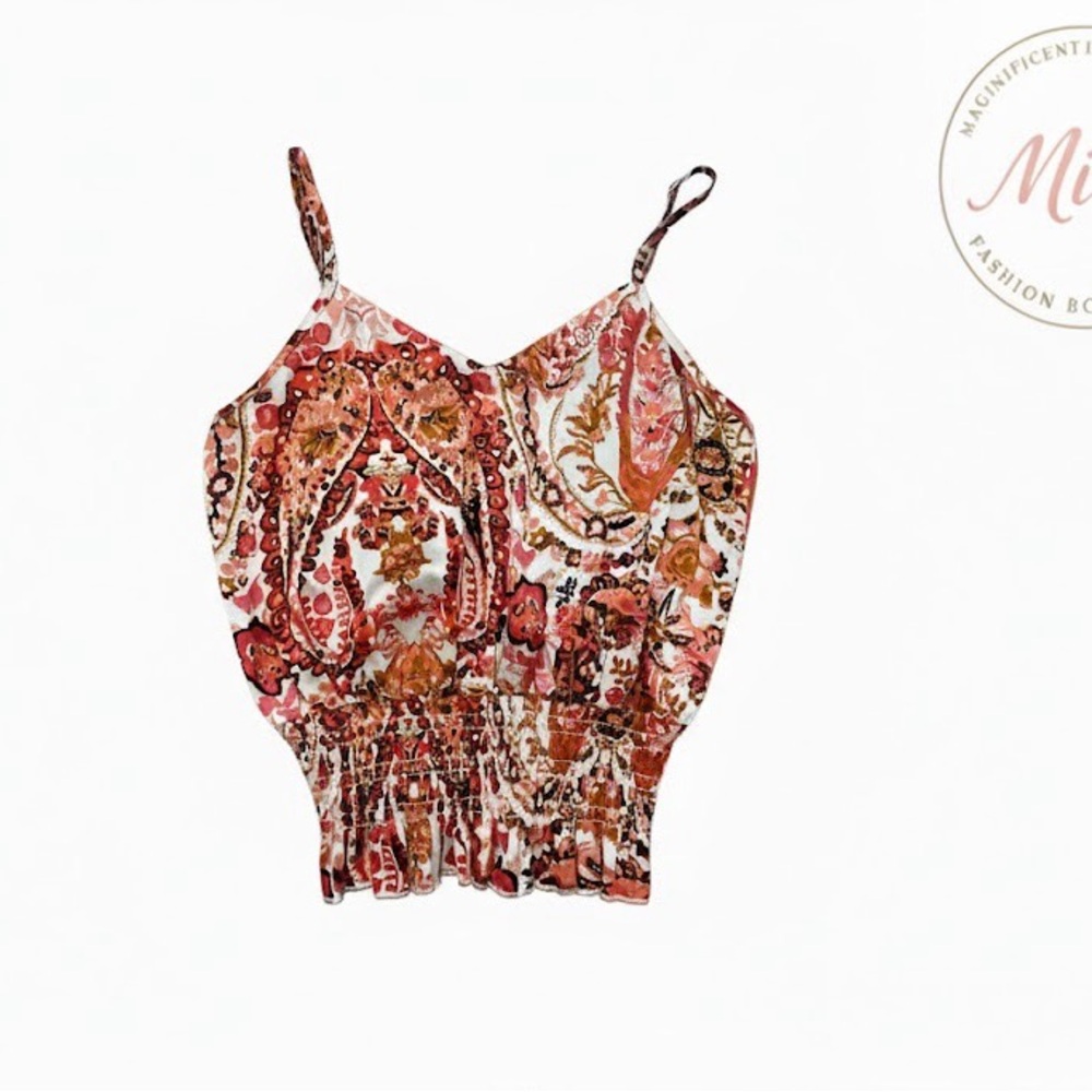Daytrip Red and Pink Paisley Camisole